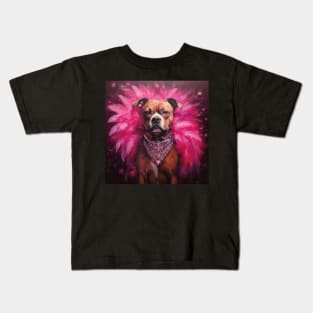 Staffy Feather Kids T-Shirt